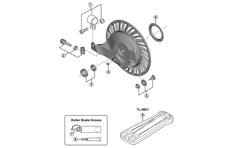 Shimano Rollerbrake Brakeplaat Achter BRC6000 (na kawałek)