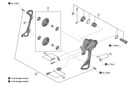 Shimano Acera Rd-M3020 SGS 7 8 Prędkość