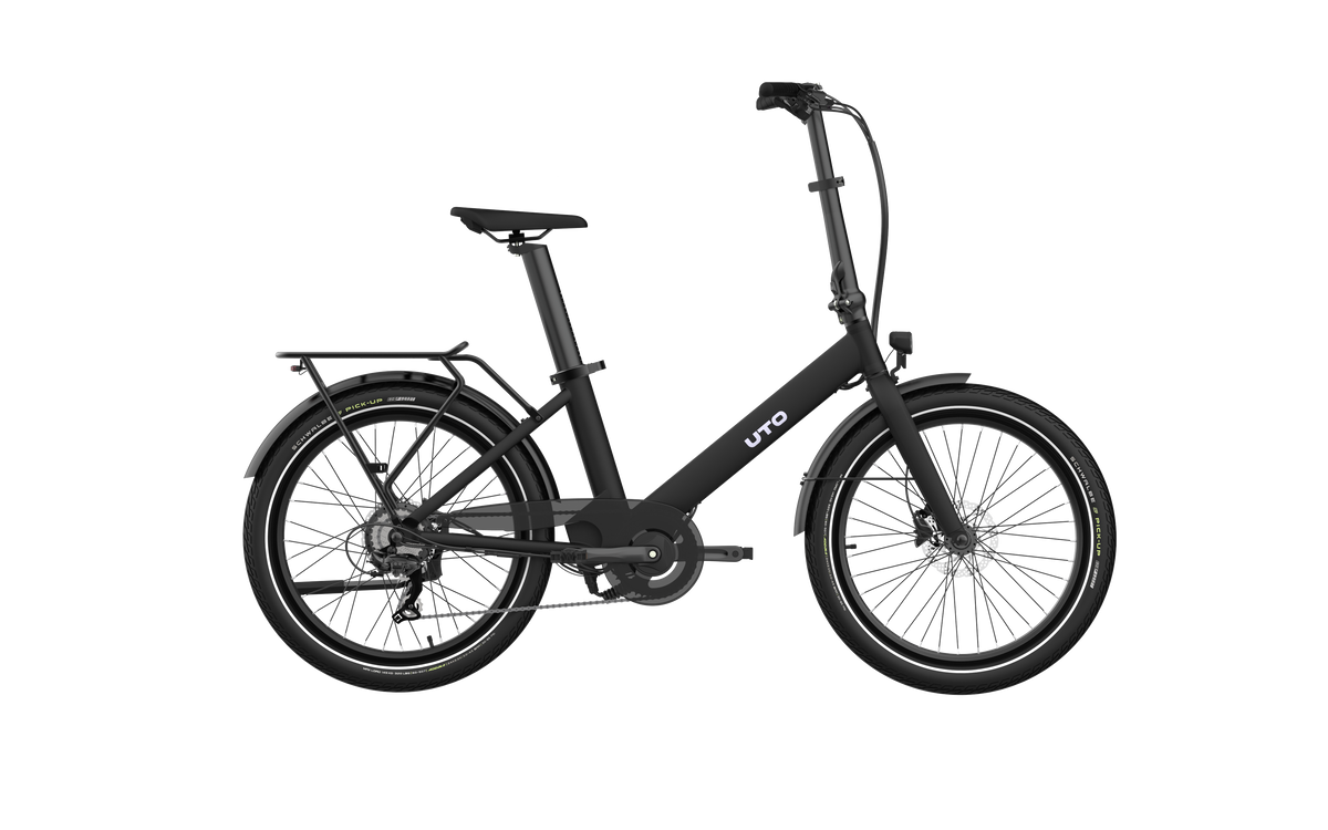 Kompaktowy rower elektryczny Uto og24 v1 czarny