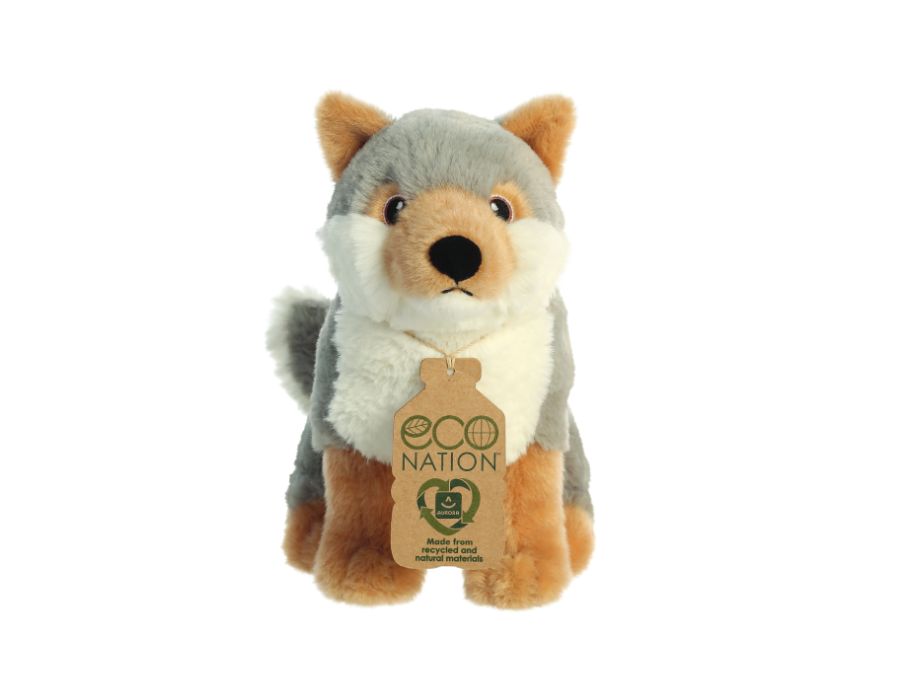 Eco nation plush cuddly toy - wolf - 24 cm