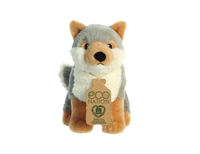 Eco nation plush cuddly toy - wolf - 24 cm