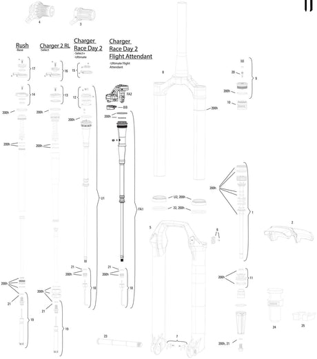 Widelec amortyzowany Rockshox sid ostateczny race day 3p susp.fork rs sid ult.race day 3p zdalny czarny