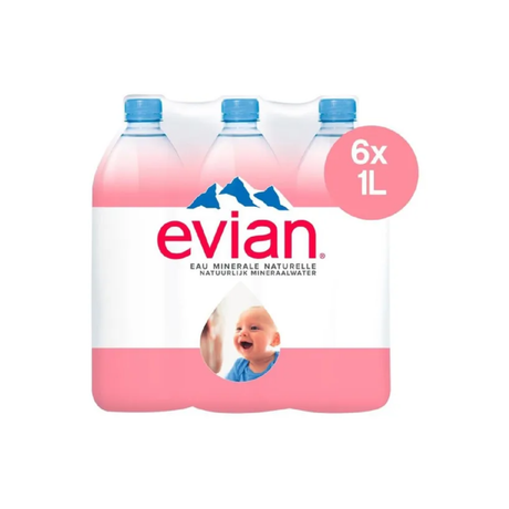 Evian 100% rpet (6x 1 litr)