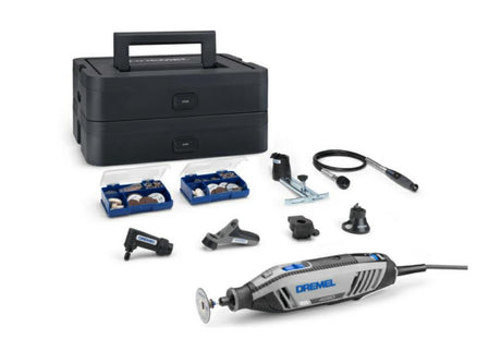 Narzędzie wielofunkcyjne Dremel 4250js | model 4250-6 128 edycja platynowa | w tym 128 akcesoriów + ez speedclic + uchwyt do detali + przecinak do linii i kół - f0134250js