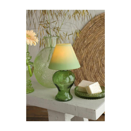 Ideas 4 seasons glas lamp amber voor theelichtje ø9 h.16 cm soft green