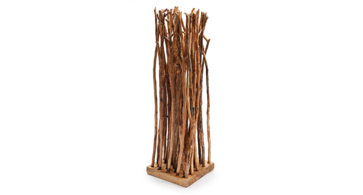 Peeled branch pillar 30x30x100cm natural