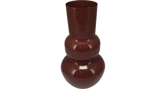 Vaas zink d16 h30cm terra shiny