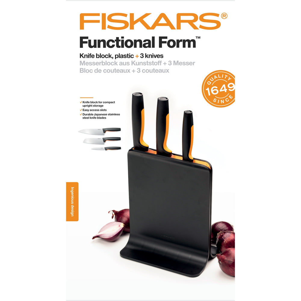 Fiskars Funkcjonalny blok noża z 3 nożem