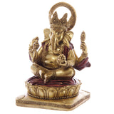 Figurka Ganesha w kolorze złoto-czerwonym 14 cm