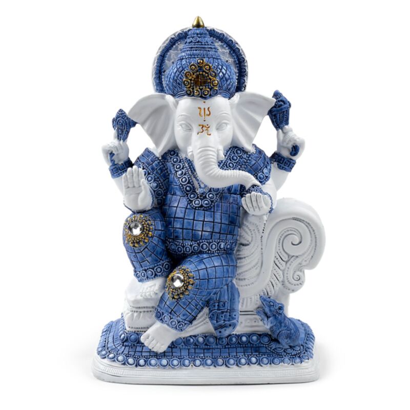 Biało-niebieska medytacja ganesh
