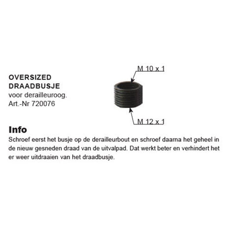 Drutowe oko do przerzutnika M10 M12