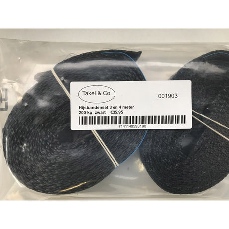 Pasy do podnoszenia Tael co 3m i 4m (200kg) czarne