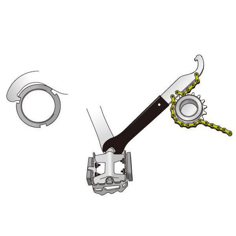 Klucz pedałowy z Hook i Free Wheel Klient 1 2 x 1 8 IceToolz 34S2