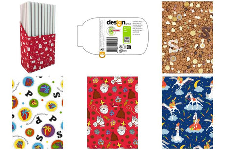 Papier do pakowania prezentów Hoomark Sinterklaas 200x70 w luźnej rolce