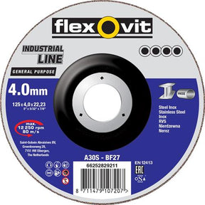 Flexovit cbs industrial 230x4x22,23 a30s t27 | 20 sztuk