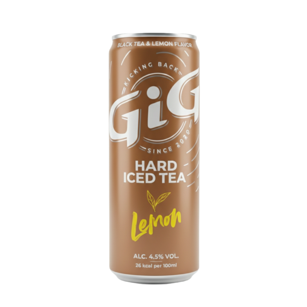 Gig hard iced tea sparkling lemon blik (12x 25 cl)