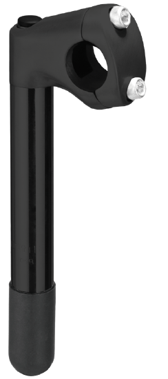 Łodyga dziecięca z białą etykietą. �25,4 180 mm 2 śruby, czarne