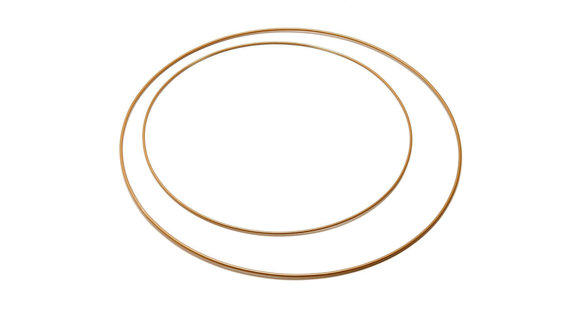 Metal ring 50cm gold per stuk