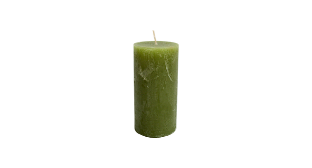 Kaars rustiek 140 70mm olive