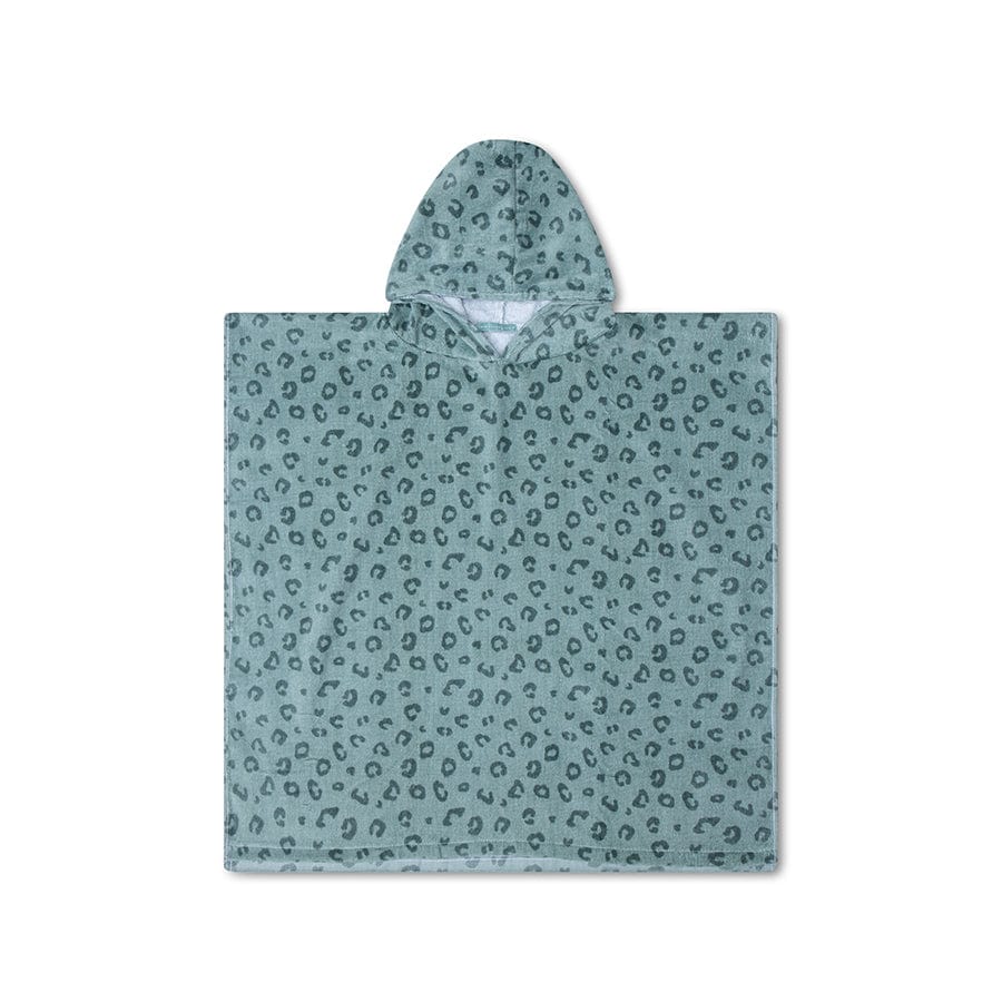 Lampart | zielone poncho plażowe 65 x 65 cm