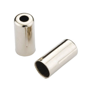 Zaślepki Jagwire otwarte - hamulec 5mm (zacisk) - mosiądz (200szt) - chrom