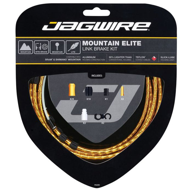 Zestaw hamulców Jagwire Mountain Elite Link - złoty