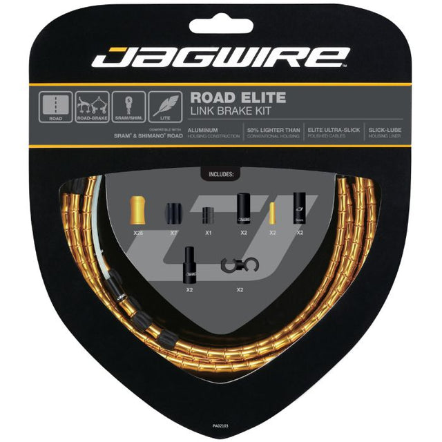 Zestaw hamulców Jagwire Road Elite Link - złoty