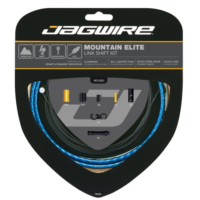 Zestaw przerzutek Jagwire Mountain Elite Link - niebieski