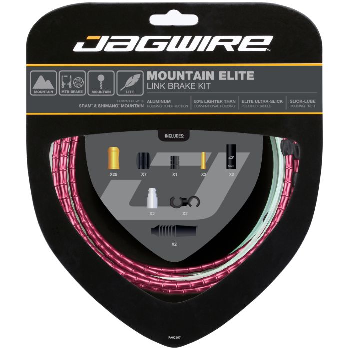 Zestaw hamulców Jagwire Mountain Elite Link - czerwony