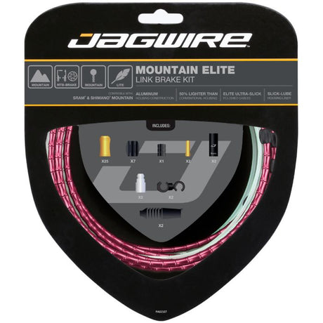 Zestaw hamulców Jagwire Mountain Elite Link - czerwony