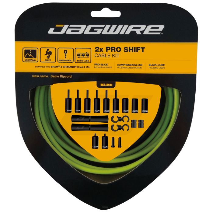 Zestaw przerzutek Jagwire 2x pro - organiczny zielony