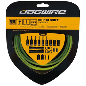 Zestaw przerzutek Jagwire 2x pro - organiczny zielony