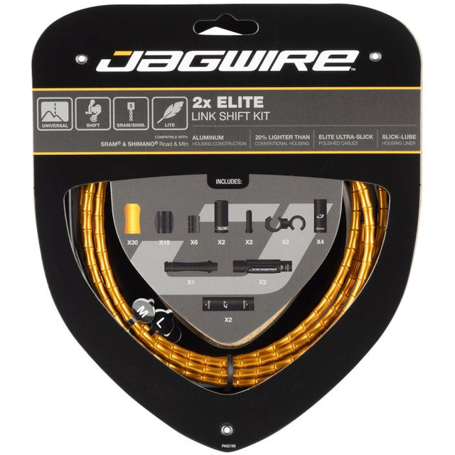 Zestaw przerzutek Jagwire 2x Elite Link - złoty