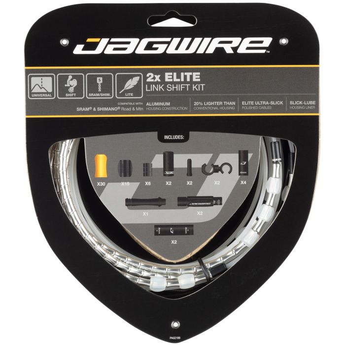 Zestaw przerzutek Jagwire 2x Elite Link - srebrny