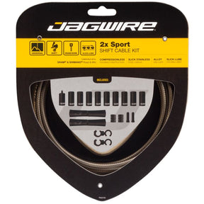 Zestaw zmiany biegów Jagwire 2x sport - węglowo-srebrny