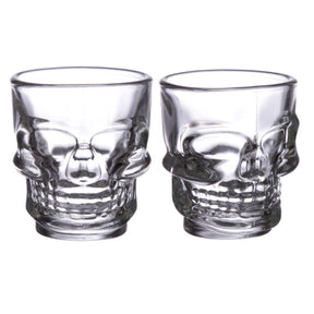 2 szklane kieliszki do shotów (60ml) - czaszka
