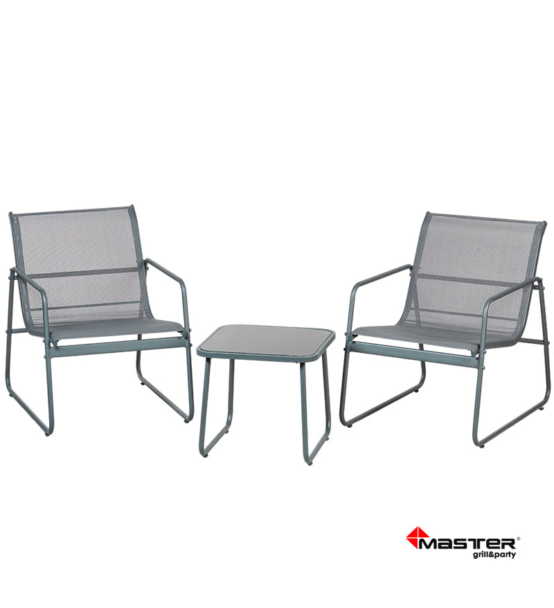 Master set van balkonmeubilair faro 2 stoelen + tafel