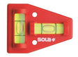 Sola poziomica plastikowa k5, 5cm 2 fiolki karawana czerwona - 01430901 - 01430901
