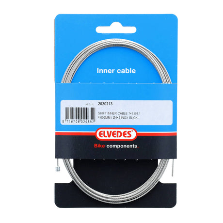 Przełącz wewnętrzny kabel Elvedes 4000 mm ze stali nierdzewnej Slick Ø1,1 mm Shimano Sram N-Nippel (na mapie)