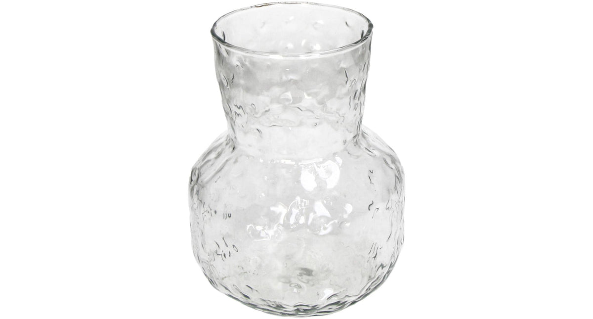 Vase glass clear 15.8x15.8x20.3cm