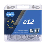 KMC E12 EPT Łańcuch rowerowy 130 srebrnych linków