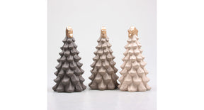 Kerstboom 8.5x8.5x17 cm 3 kleuren assortie pastel