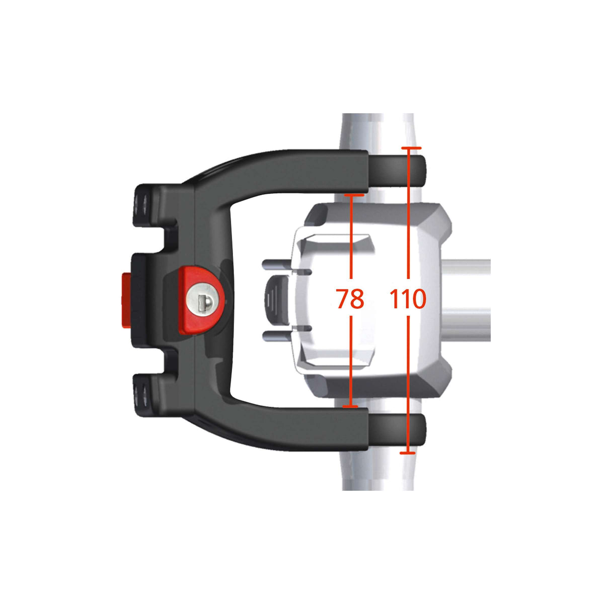 NEWLOXS Starther Holder Klickfix E-rower Ø22-26mm zaciski + zamek