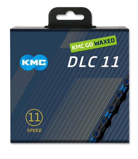 Łańcuch Kmc dlc 11 118l pudełko woskowany 11-biegowy czarno-niebieski