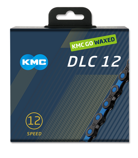 Łańcuch Kmc dcl12 woskowany 12 rzędów 126 ogniw czarny niebieski w tym. brakujące łącze