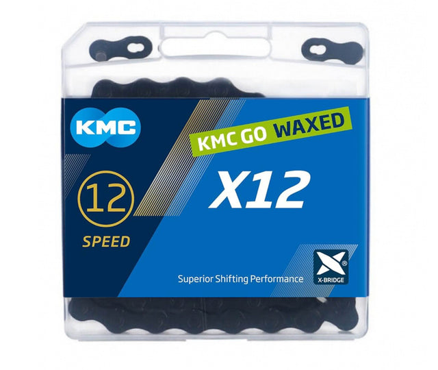 Łańcuchy Kmc x12 czarne tech 1 2 x 11 128 126gl go