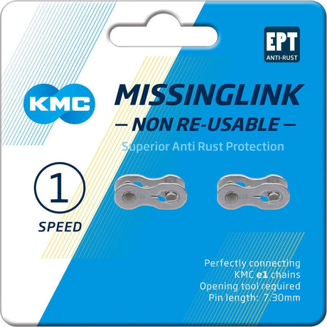 KMC MissingLink E1 E8 EPT, 3 32, 2 sztuki, srebrny kolor