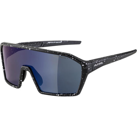 Alpina sportowe okulary sportowe ram q-lite niebieskie lustrzane soczewki czarne