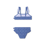 Lampart | niebieskie dziewczęce bikini UV