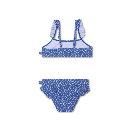 Lampart | niebieskie dziewczęce bikini UV